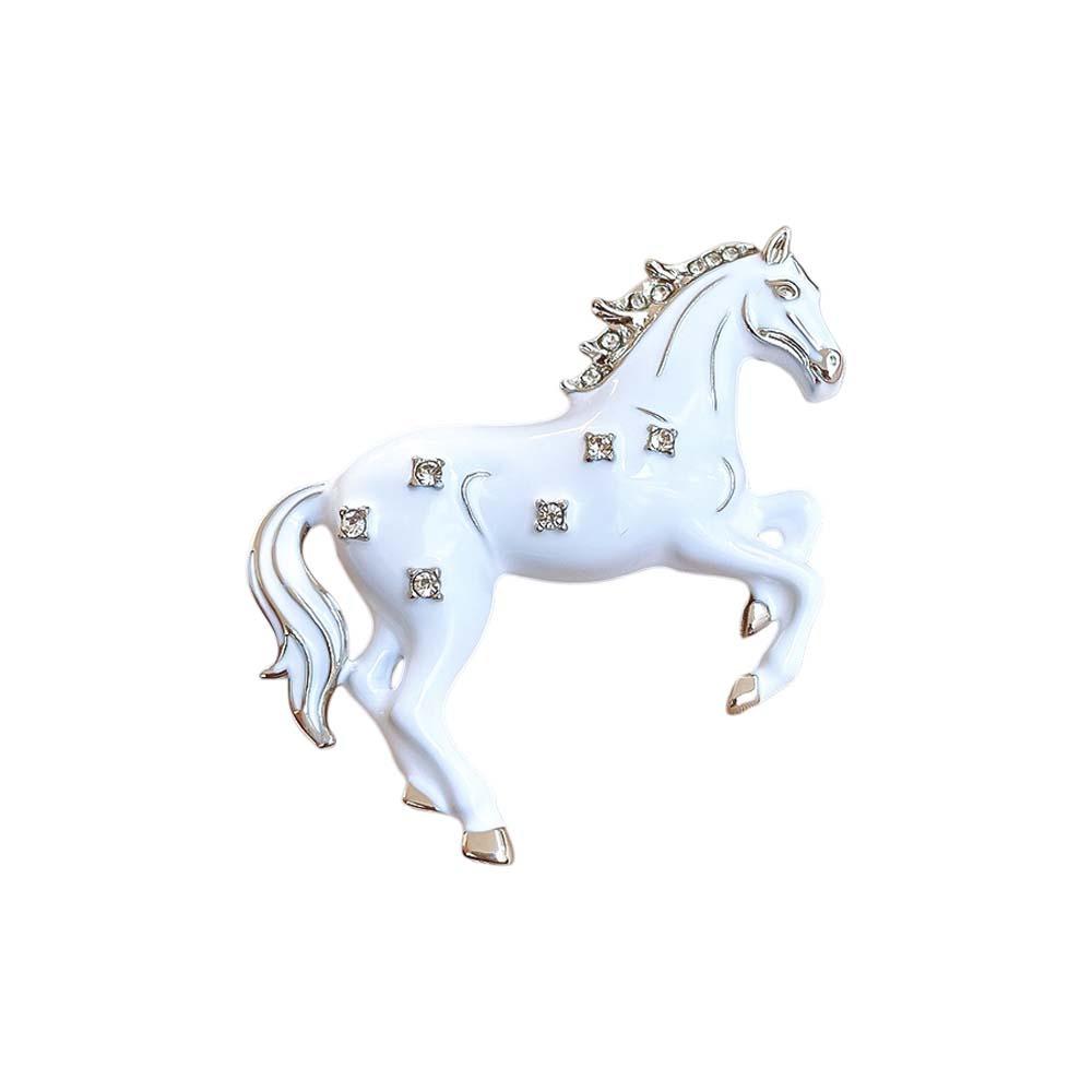 Horse Year Zodiac Horse Head Brooch Fashion Jewelry Metal Pony Badge Pin  New Year Party