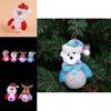 Christmas Eva Santa Snowman Lighted Night Lamp For Holiday Tree Decoration And Festive Decor