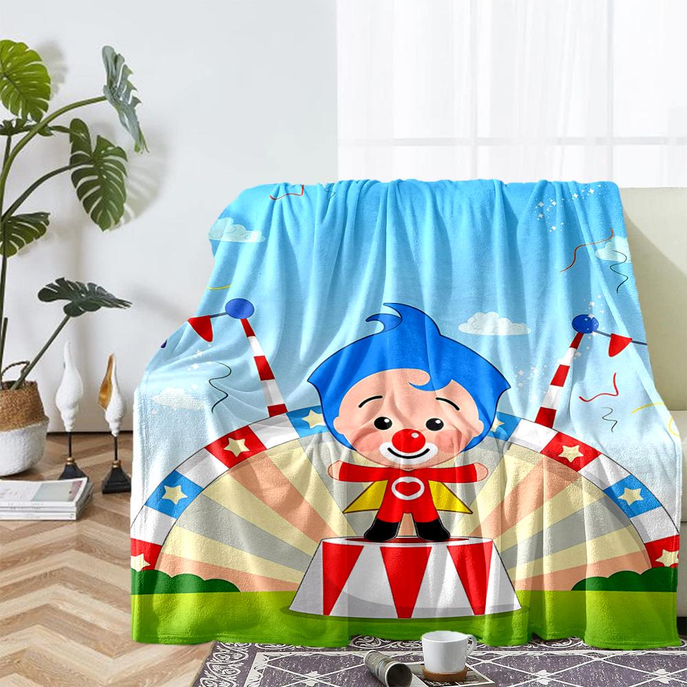 Coperta stampata a tema Plim Plim - Perfetta per divano, letto, viaggi e uso all'aperto | Lavabile in lavatrice, accogliente e resistente.