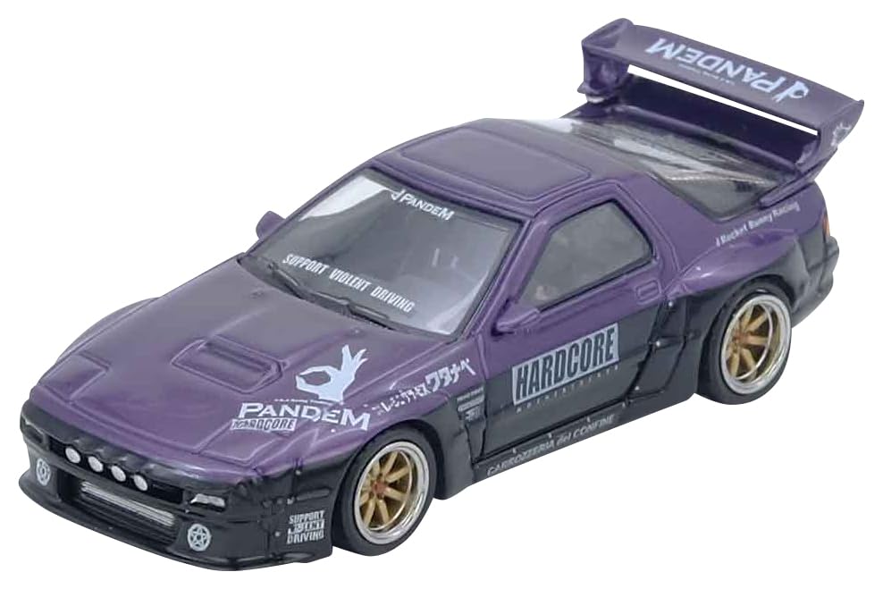 Inno Models Scale Mazda RX7 PANDEM ROCKET BUNNY Purple Finished Product 1/64 (FC3S) RX7FCP-PB