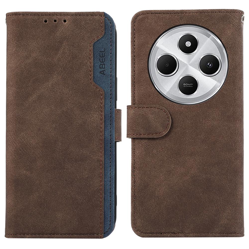 ABEEL For Xiaomi Poco C75 4G/Redmi 14R 5G/14C 4G Case Color Splicing Leather Flip Phone Cover RFID Blocking