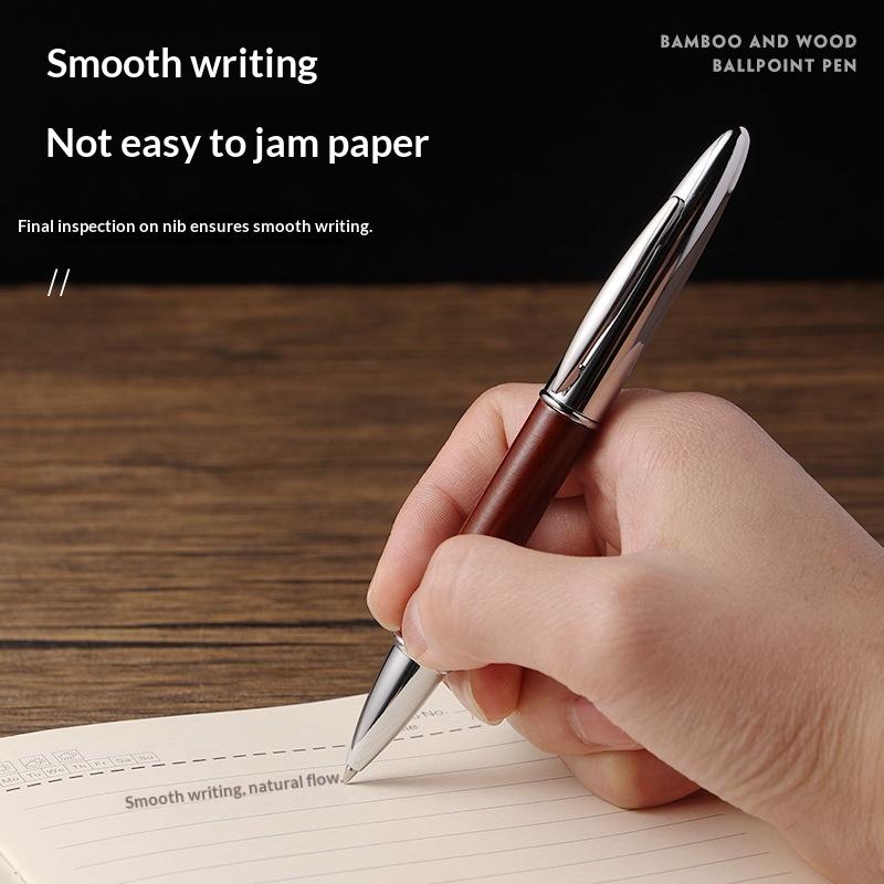 Solid Wood Ballpoint Pen Creative Advertising Campaign Touch Screen Printable Light Logo Business Office Gift Oil Pen Model 2611