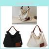 Canvas Tote Bag Large Capacity Street Style For Daily Use Women