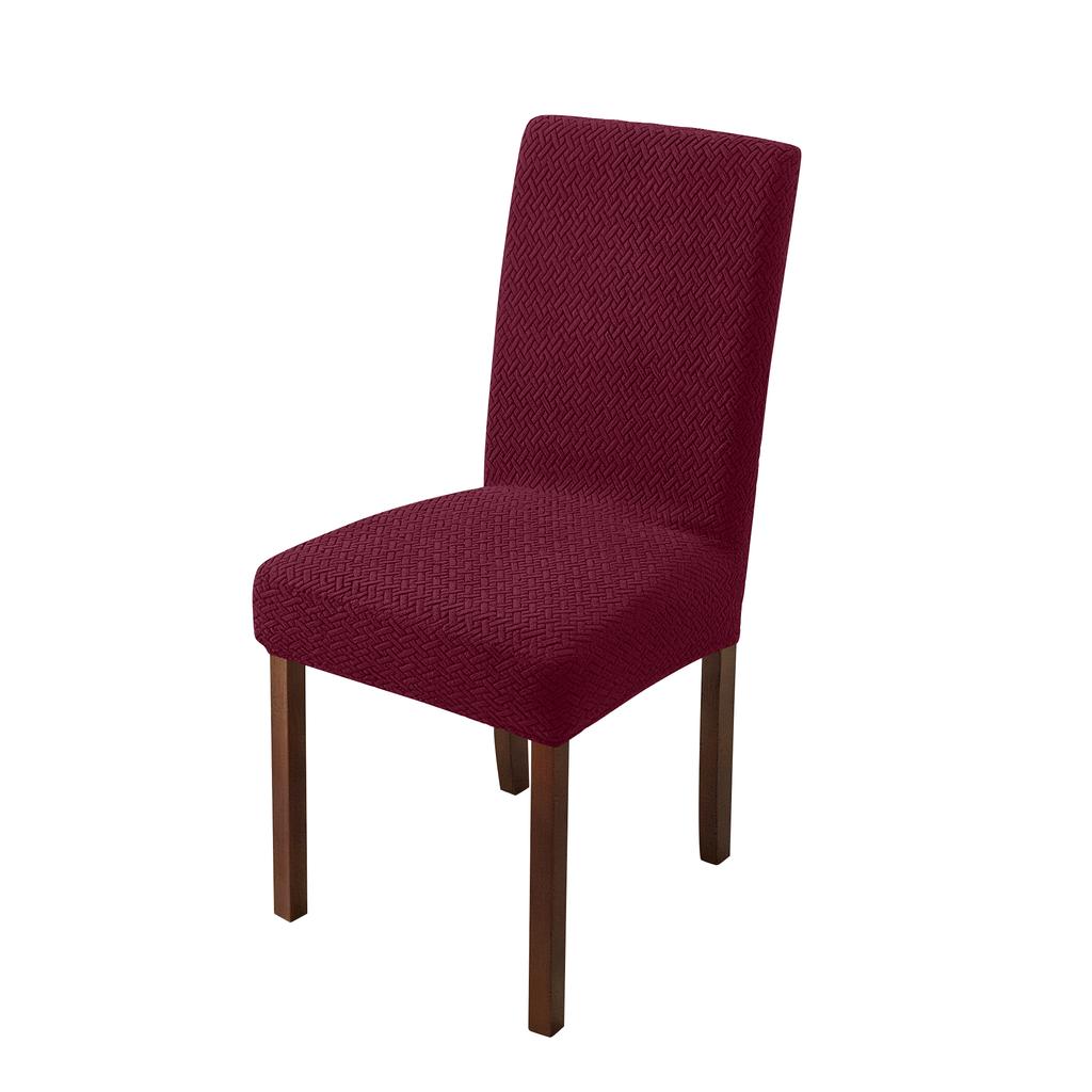 1PC Jacquard Dining Chair Cover Elastic Dustproof Chairs Cover New Solid Color Non-slip Chair Protector for Home Banquet Hotel