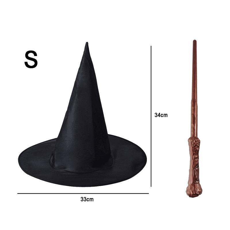 Children Light Up Wizard Wands Sound Illuminating Toy Wizard Hat Halloween Pretend Play Game Party Playhouse Toys for Kids TMZ