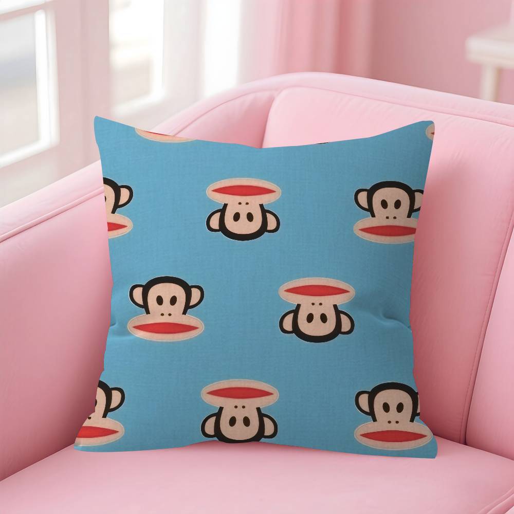 Cartoon PPaul LOGO Frank Monkey Pillowcase Toon Gift Cushion Cover Bedroom Home Sofa Chair Seat Decor Pillow Case