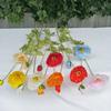 Beautiful Fake Poppies Large Artificial Flowers Silk Flower Poppies branch  New Year's Decor