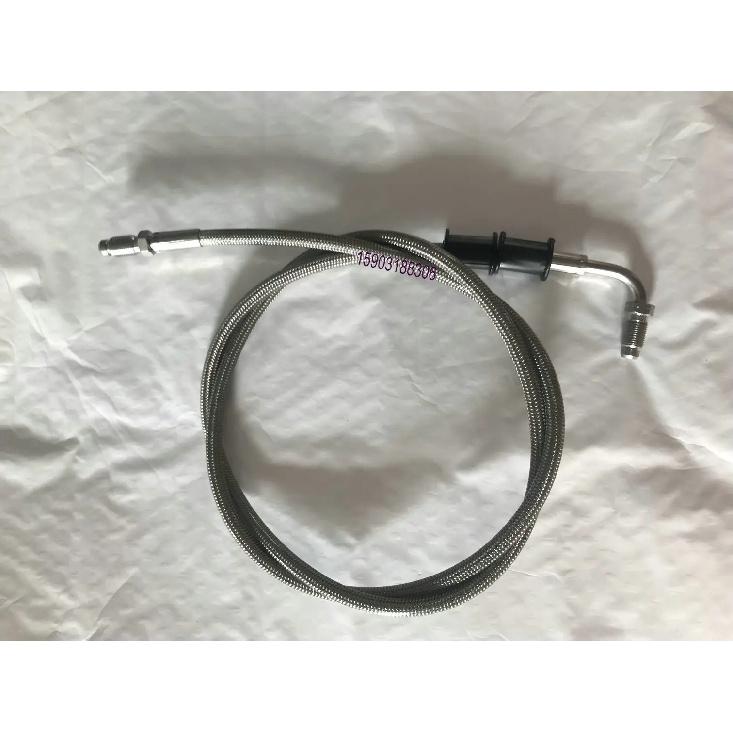 Motorcycle PTFE smooth bore stainless steel braided disc brake hoses clutch lines kits with stainless steel fittings