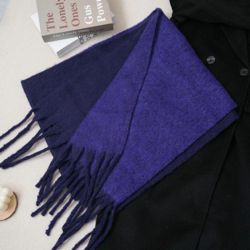 New Maillard imitation cashmere plaid scarf women's winter high-end versatile shawl thickened warm scarf