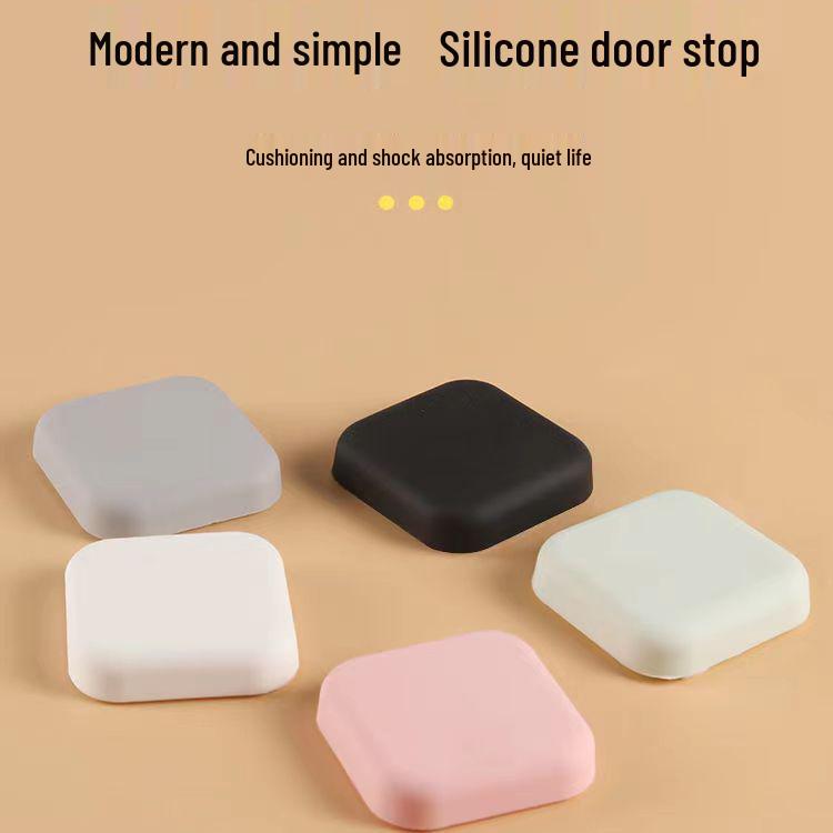 Square Silicone Anti-Collision Door Pad - Thickened & Eco-Friendly Wall Protector