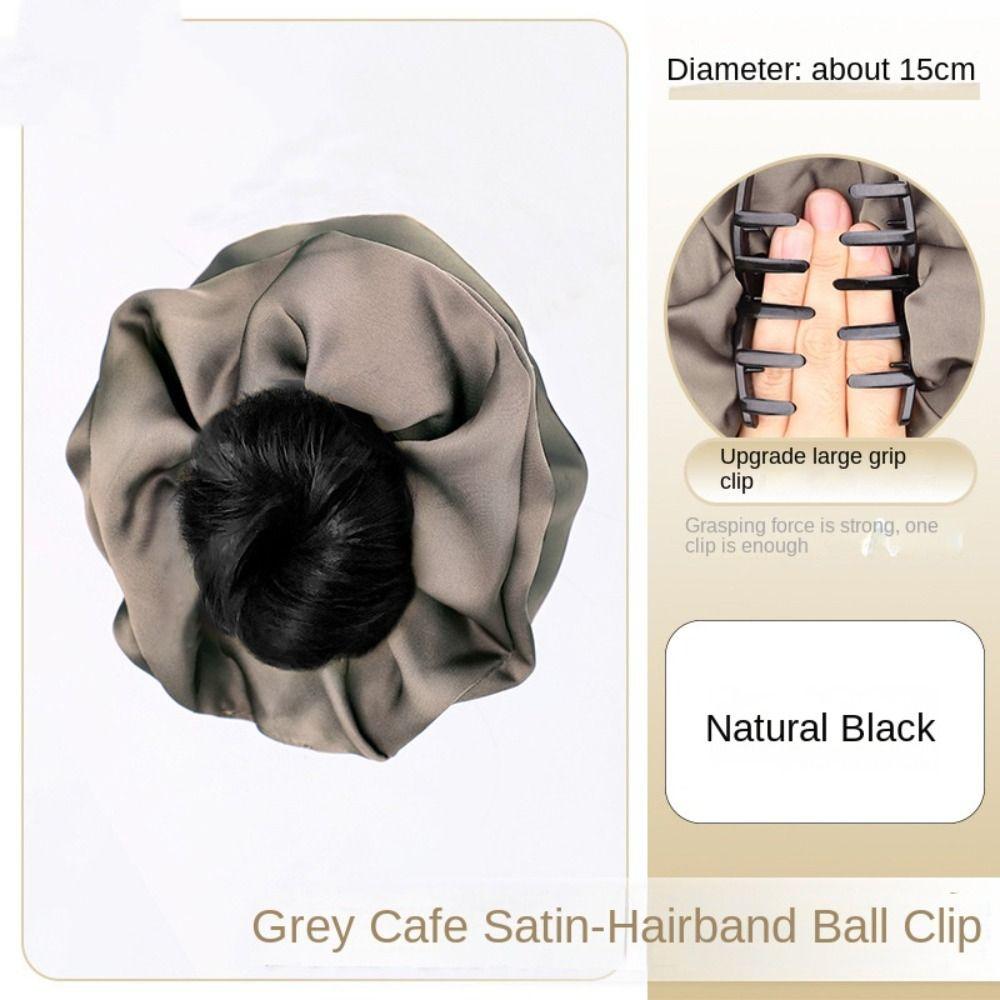 Hair Ties Synthetic Hair Bun Korean Style Scrunchie Chignon Flower Bud Head Ball Head Wig  Daily