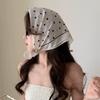 Polka Dot Flower Printed Headscarf  INS Style Sun Protection Headband Towel Women Korean Cotton Linen Square Scarf Bandana New