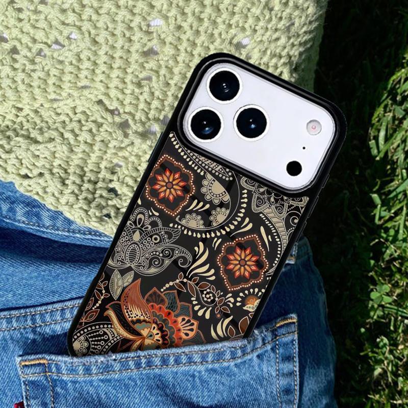 Batik Pattern Phone Case Cover for IPhone 11 12 13 14 15 16e 17 Pro Max Coque for IPhone 17 Air