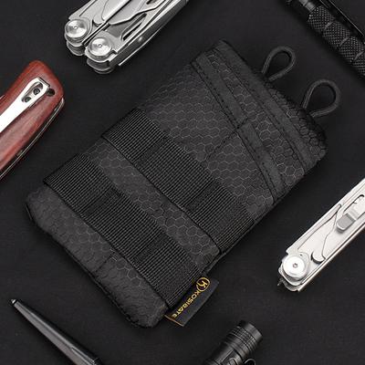 Bärbar Utomhus EDC Verktygsförvaringsväska Midjeväska Taktisk Kniv Penna Kreditkortshållare Plånbok Mini EDC Pouch för Camping