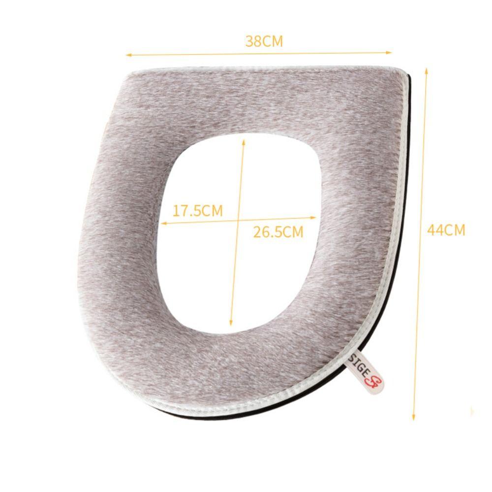 Zesílený potah na WC sedátko, teplý, s úchytem, polštářek na víko WC, omyvatelný, se zipem, potahy na WC sedátko, domácí potřeby