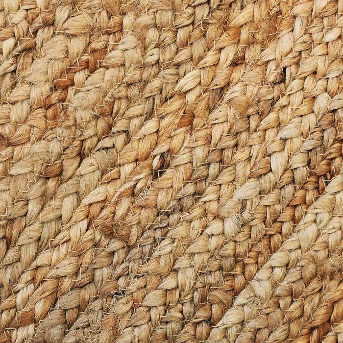 Hand-braided Jute Rug Natural Lines 160x230
