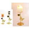 Wrought Iron Candle Holder Butterfly Decorative Candlestick Desktop Ornaments Wedding Candle Stand for Home Bedroom