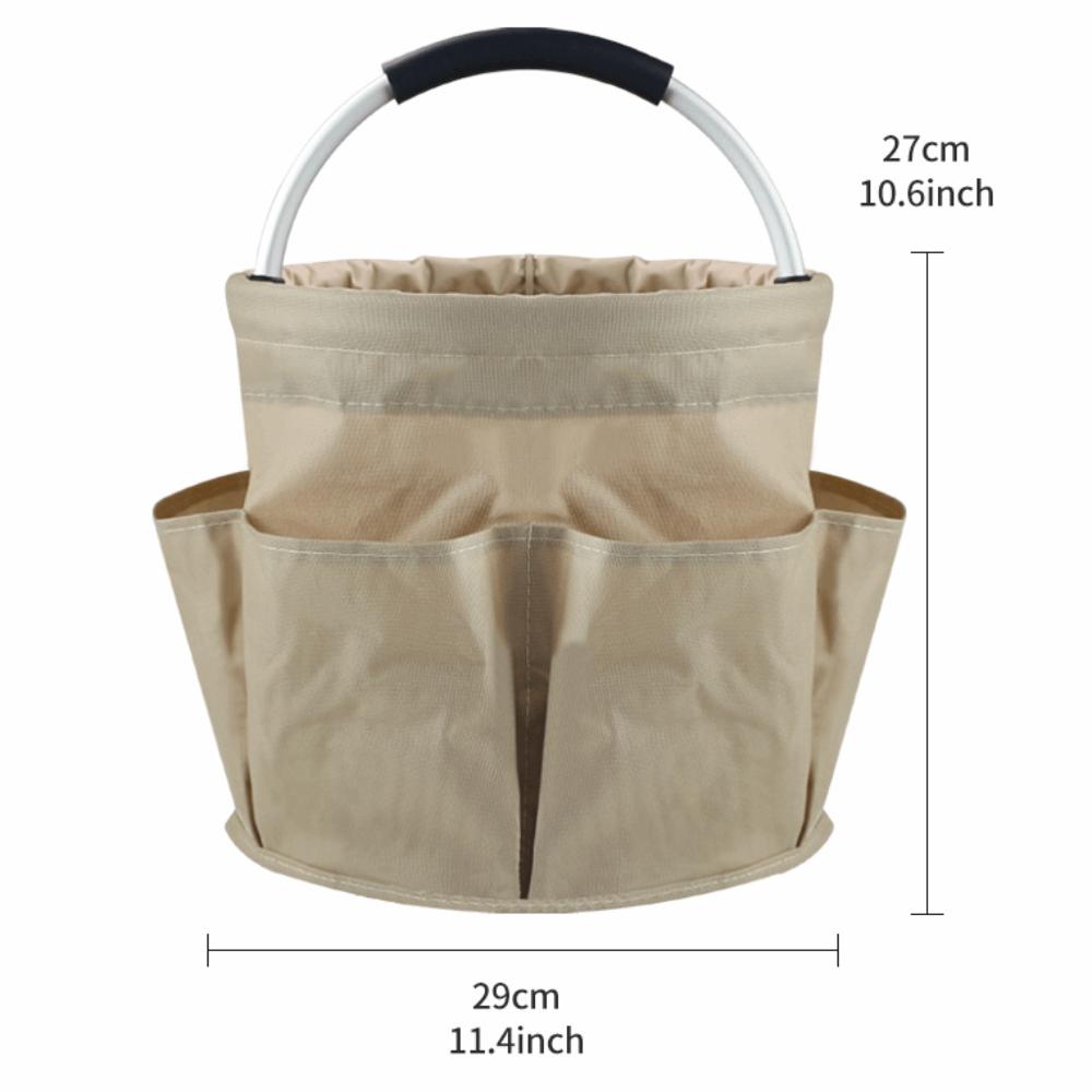 Multifunction Picnic Folding Basket Multi Pocket Electrician Toolkit Bucket  for Bathroom