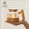 Japanese Style Filter Tea Cup Tea Water Separation Thickened Heat-resistant Glass Office Creative Wooden Handle Magnetic Cup