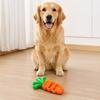 Xiaobudian Dog Squeaky Chew Toys for Aggressive Chewers, Latex Carrot Shape Teething Training Toy, Interactive Tough Toy Puppy Medium Dogs