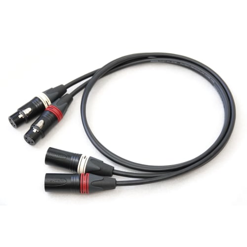 MOGAMI 2791 Red and White XLR Microphone Cable (Pair) 3m