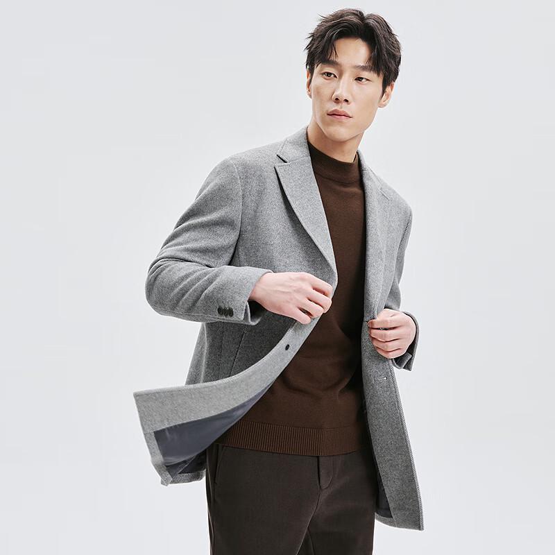 SEPTWOLVES Men's Wool Blend Warm Overcoat