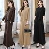 Chic Autumn Wide-Leg Pants Suit for Women: Slimming, Tummy-Tucking, Casual Two-Piece Set