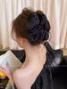 1Pcs Korean Dot Print Bow Hair Grab Clip Simple Retro Hair Claws for Women Harajuku Versatile Hair Accessories Girl