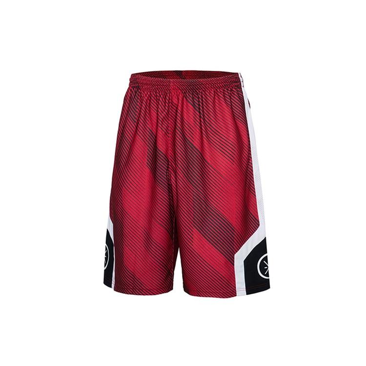 Li-Ning Way Of Wade Logo Basketball Shorts  Red Black  Men s AAPP281-2 L