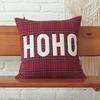 Christmas Plaid Pillowcase with Embroidered Letters
