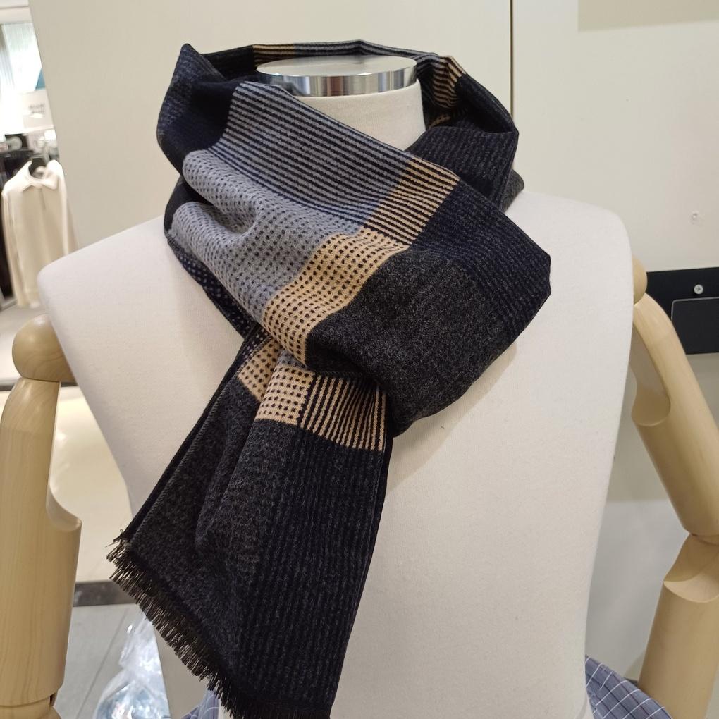 Men's Rayon Blend Gray Big Check Muffler RO4C013 _New Core Ilsan Branch