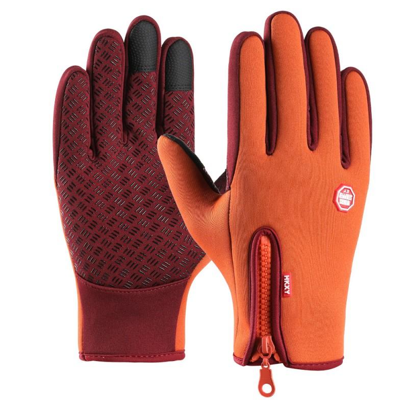 Winter Warm Fleece Lined Riding Gloves Men Women Waterproof Anti-Slip Touchscreen Skiing Outdoor Sports