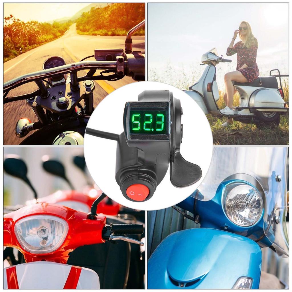E?Bike Thumb Throttle LCD Display Digital Battery Voltage Power Switch for Electric Vehicle