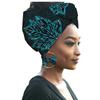 African Print Women Head Bandana Cotton With Matching earring Balaclava Headscarf Bandana Mujer Headband Set Hair Accessories