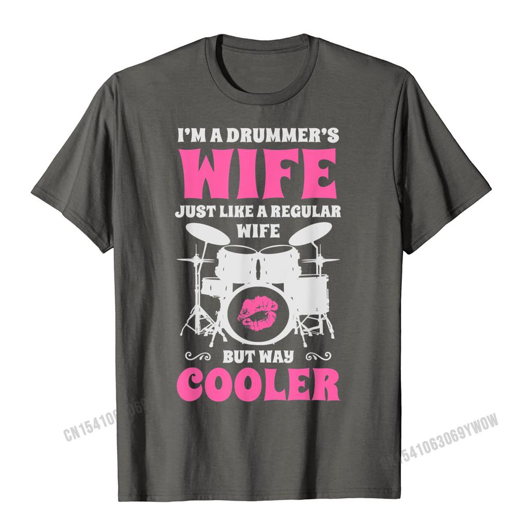 Im A Drummers Wife Legrační ženy Bubeník Drumset Drumset Tričko Unisex Pohodlné Unisex tričko Grafika Bavlněné topy a trička Cool