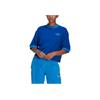 Adidas Originals Trefoil Oversized Tee With Logo Print Women Tops Blue IB2062