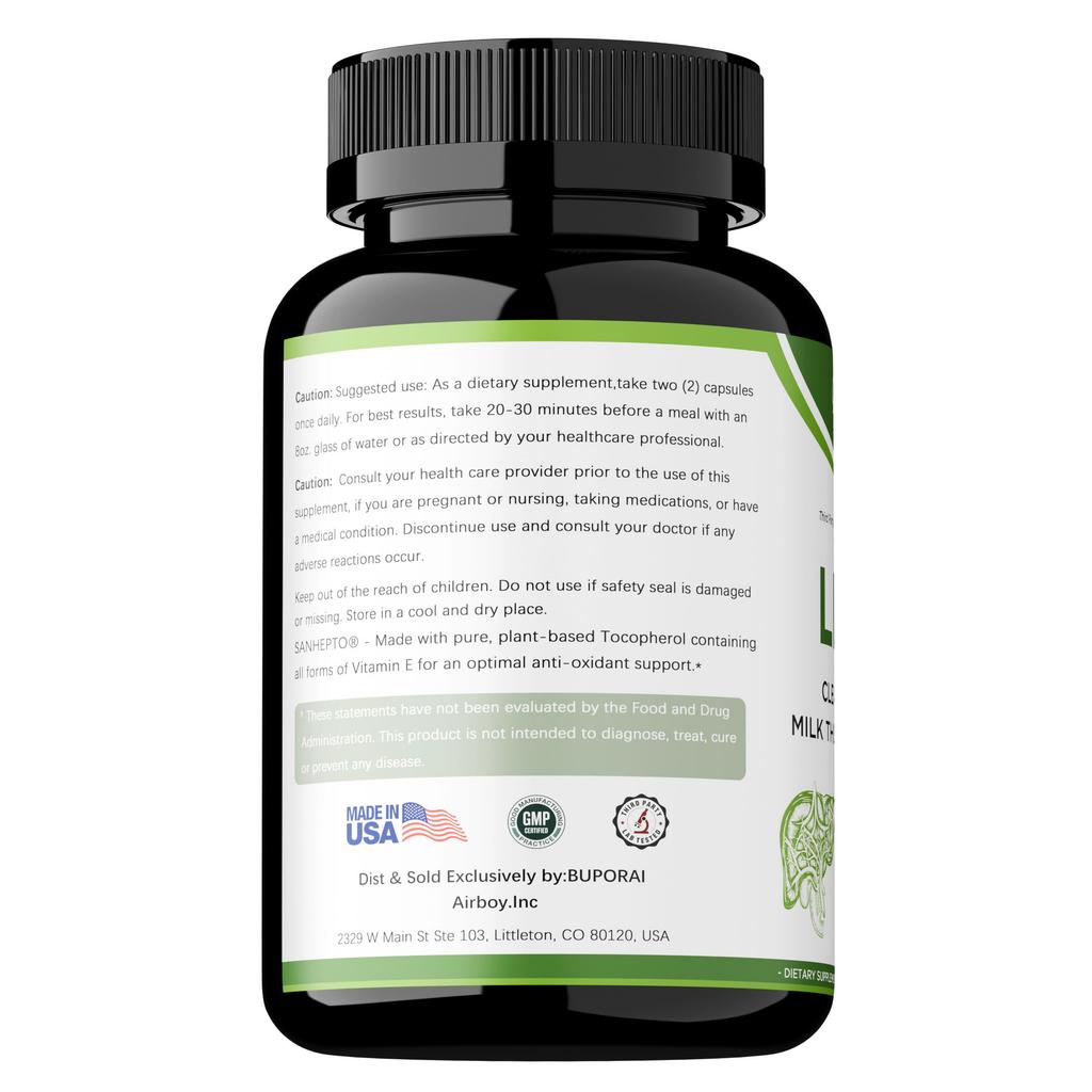 Milk Thistle and Dandelion Root Complex Capsules, Natural Plant Extracts, Aids Daily Metabolism, Dietary Supplement, Suitable for Adults.