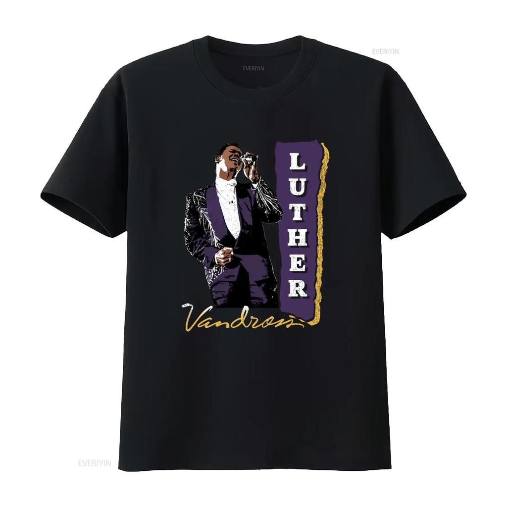 Luther Vandross R B Soul Singer Retro Style T Shirt for Music Lovers Vintage Washed Streetwear Designer Clothes Graphic