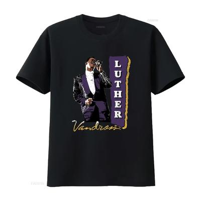 Luther Vandross R&B Soul Sänger Retro Stil T-Shirt für Musikliebhaber vintage gewaschen Streetwear Designer Kleidung Grafik