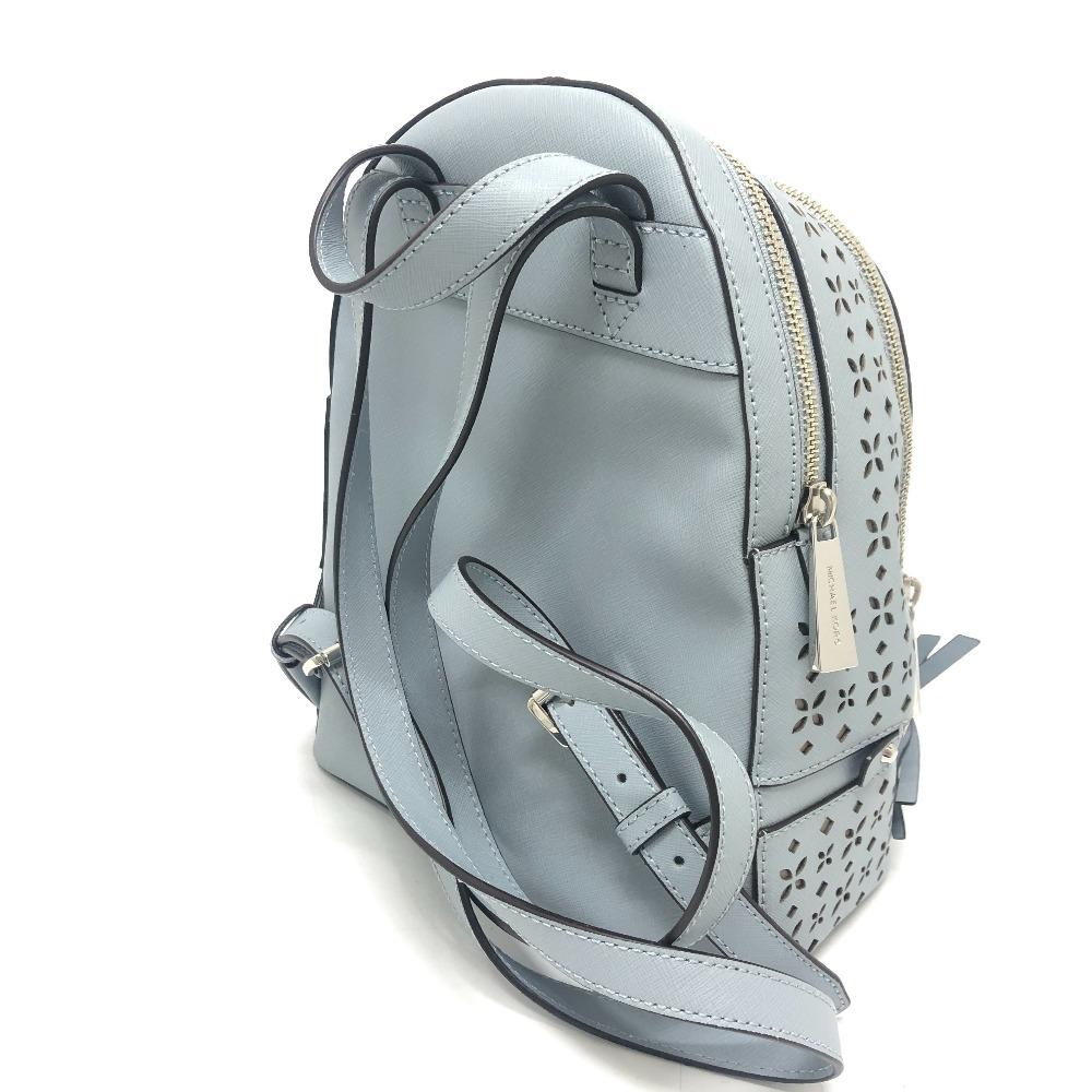 Michael Kors Flower punching Backpack Bag PVC blue/SilverHardware