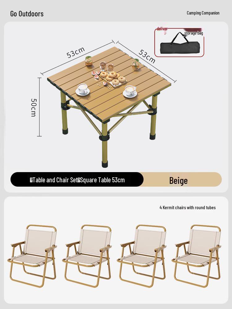 Portable Outdoor Folding Table & Chair Set - Perfect for Camping & Picnics