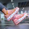New Children's Luminous Double-wheel Runaway Shoes Adult Lamp Shoes Wheel Shoes Men's and Women's Roller Skates