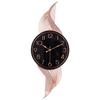 Home Living Room Silent Quartz Wall Clock with Glass Mirror Surface