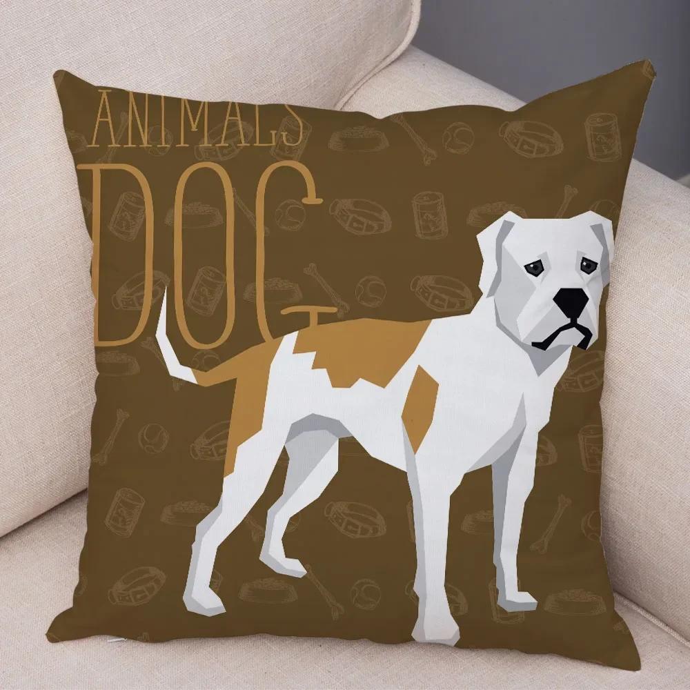Sofa Home Pillowcase Color Schnauzer Dalmatians Cushion Cover Decorative Cartoon Dog Pet Animal Pillowcase