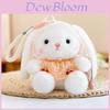 Plush Bunny Keychain With Embroidered Details For Girls Backpack Accessories