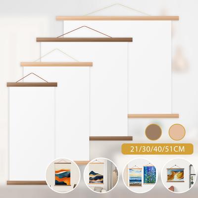 4 Stück Magnetischer DIY-Rahmen Holz-Posterrahmen Posteraufhänger-Rahmen Leinwanddruck Wandkunst Recycelbarer Magnetischer Fotorahmen Heimdekoration