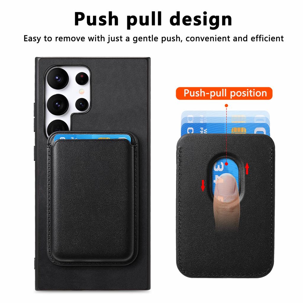 B2 For Samsung Galaxy S23 Ultra Case Card Bag Detachable 2-in-1 Leather Back Phone Cover