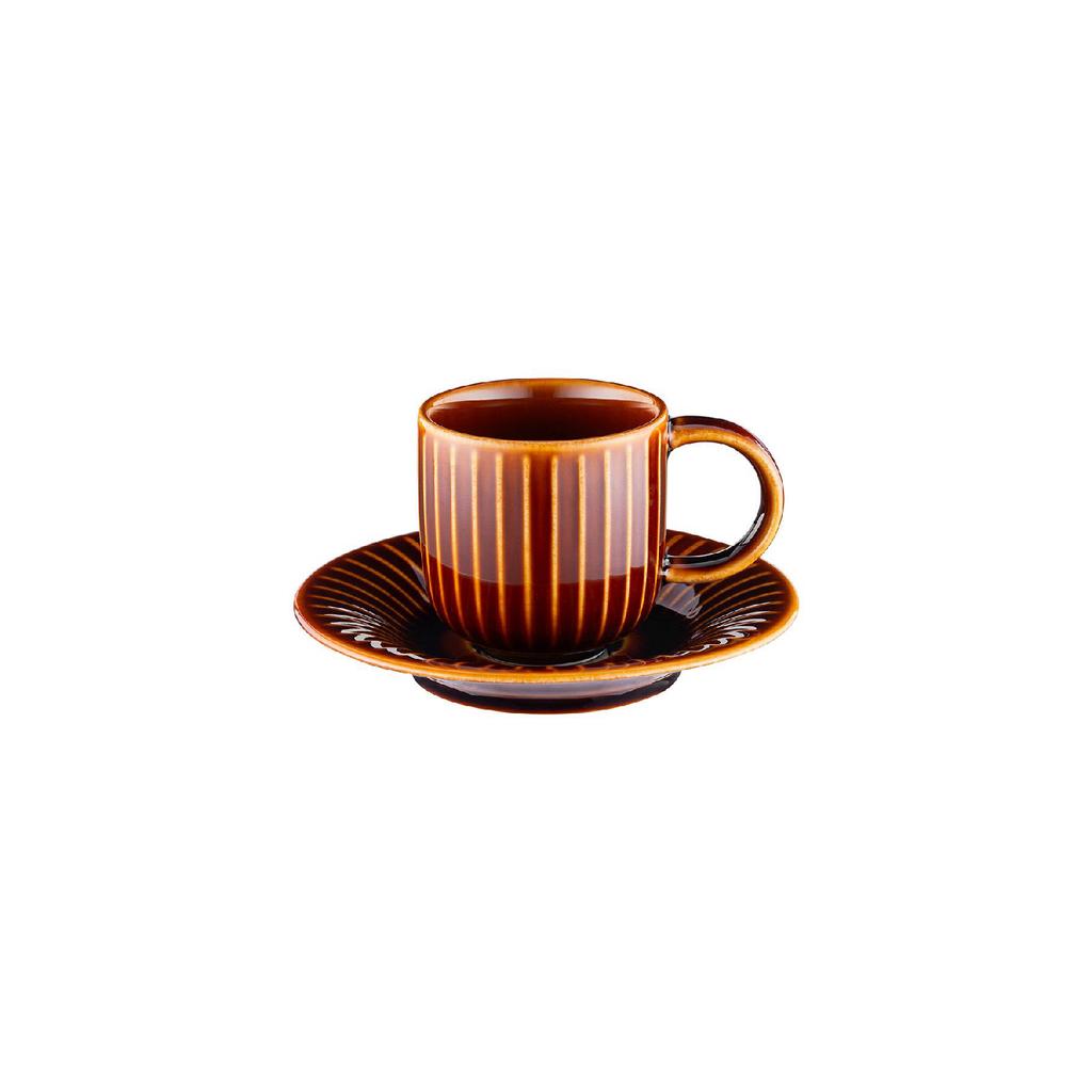 Istanbul Porzellan Lev Set mit 6 Kaffeetassen Grün 90 ml