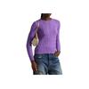 Polo Ralph Lauren Slim Fit Cable Knit Cotton Sweater Women Tops Spring-Violet WMPOSWENC021159-500