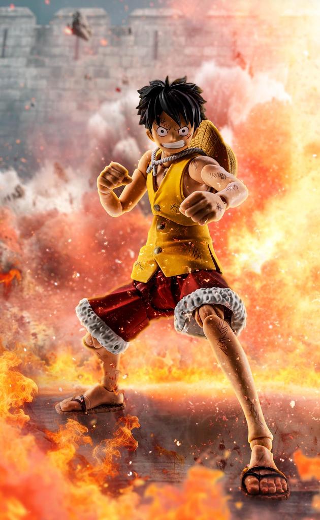 Tamashii Nations S.H. Figuarts Monkey D. Luffy Marineford Summit Battle Figure 145mm PVC ABS Movable